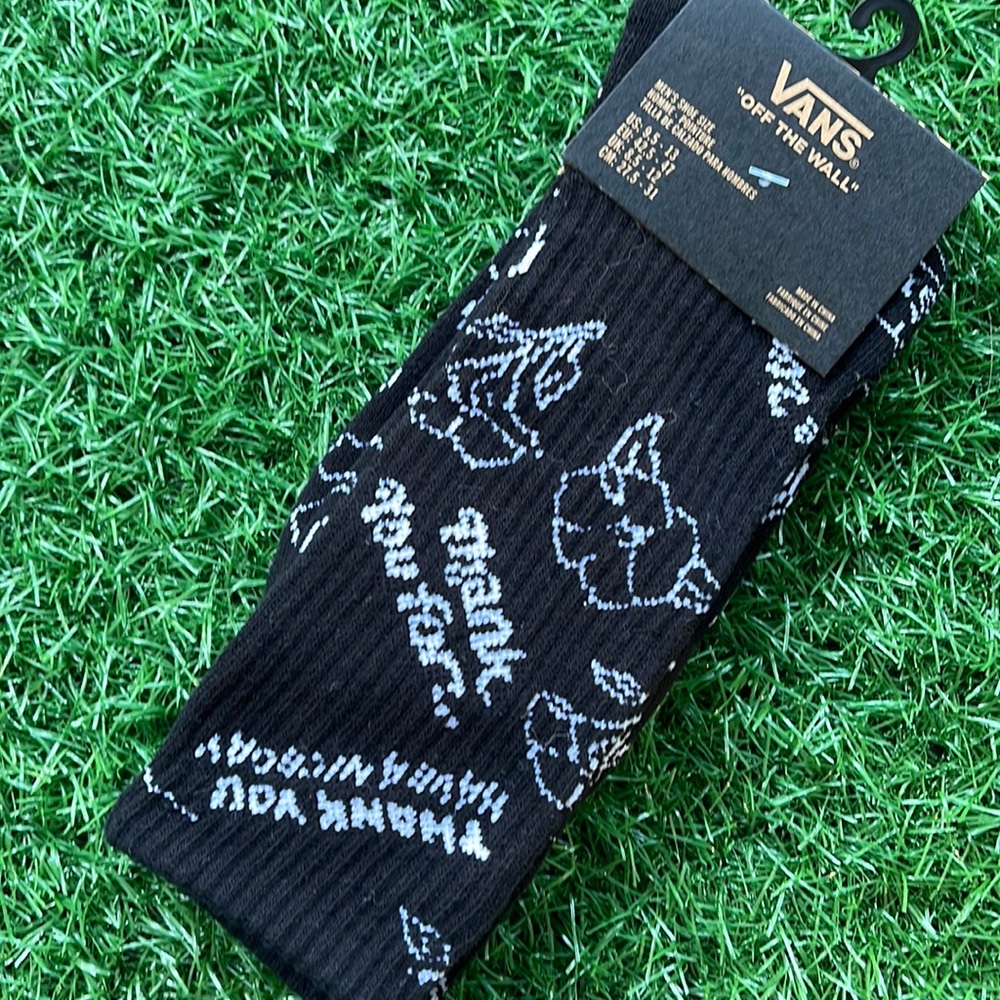 VANS “Off The Wall” Women’s socks "Thank you. Have a nice day. Thank you for..." - Picture 2 of 11